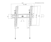 Gembird Uchwyt ścienny do telewizora regulowany 37-80inch do 70 kg - 1584120 - zdjęcie 5